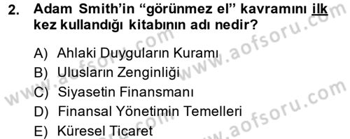 Uluslararası Politika 2 Dersi 2014 - 2015 Yılı (Vize) Ara Sınav Soruları 2. Soru