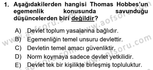 Uluslararası Politika 2 Dersi 2018 - 2019 Yılı Yaz Okulu Sınav Soruları 1. Soru