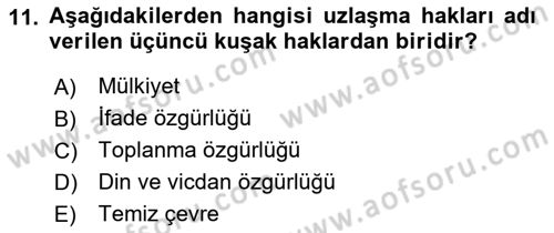 Uluslararası Politika 2 Dersi 2018 - 2019 Yılı Yaz Okulu Sınav Soruları 11. Soru