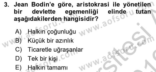 Uluslararası Politika 2 Dersi 2018 - 2019 Yılı Yaz Okulu Sınav Soruları 3. Soru