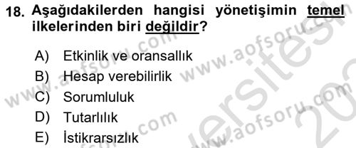 Uluslararası Politika 2 Dersi 2023 - 2024 Yılı (Final) Dönem Sonu Sınav Soruları 18. Soru