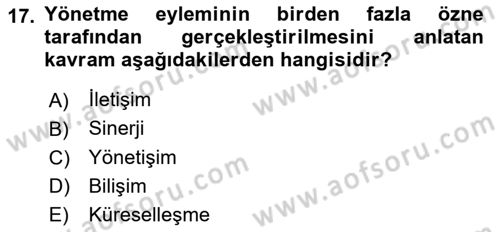 Uluslararası Politika 2 Dersi 2024 - 2025 Yılı (Final) Dönem Sonu Sınav Soruları 17. Soru