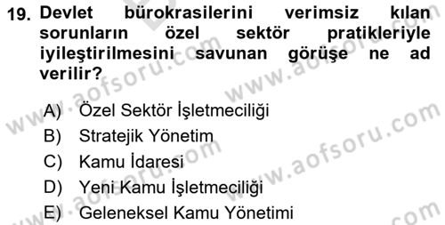 Uluslararası Politika 2 Dersi 2024 - 2025 Yılı (Final) Dönem Sonu Sınav Soruları 19. Soru