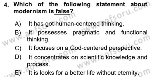 Theories Of International Relations 2 Dersi 2018 - 2019 Yılı (Final) Dönem Sonu Sınav Soruları 4. Soru