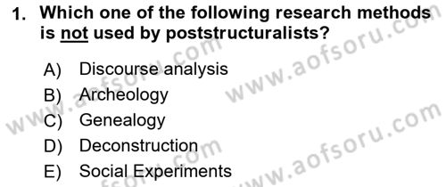 Theories Of International Relations 2 Dersi Ara Sınavı Deneme Sınav Soruları 1. Soru