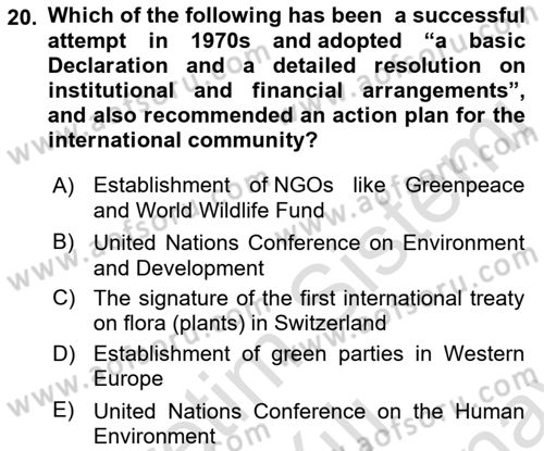 Theories Of International Relations 2 Dersi 2021 - 2022 Yılı (Final) Dönem Sonu Sınav Soruları 20. Soru