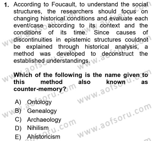 Theories Of International Relations 2 Dersi 2021 - 2022 Yılı Yaz Okulu Sınav Soruları 1. Soru
