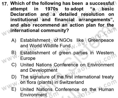Theories Of International Relations 2 Dersi 2021 - 2022 Yılı Yaz Okulu Sınav Soruları 17. Soru