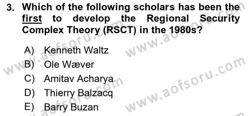 Theories Of International Relations 2 Dersi 2021 - 2022 Yılı Yaz Okulu Sınav Soruları 3. Soru