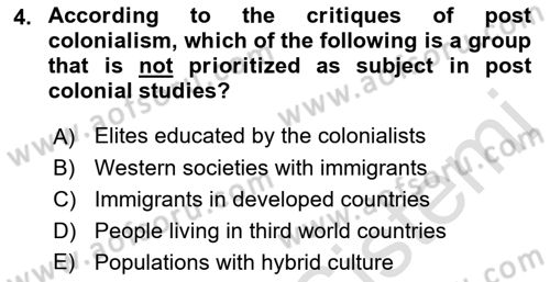 Theories Of International Relations 2 Dersi 2021 - 2022 Yılı Yaz Okulu Sınav Soruları 4. Soru