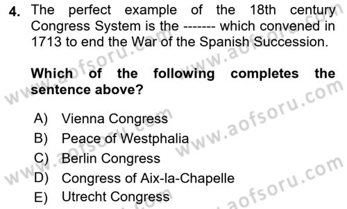 International Organization And Global Governance Dersi 2021 - 2022 Yılı (Final) Dönem Sonu Sınav Soruları 4. Soru