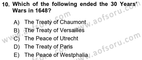 International Organization And Global Governance Dersi 2021 - 2022 Yılı Yaz Okulu Sınav Soruları 10. Soru