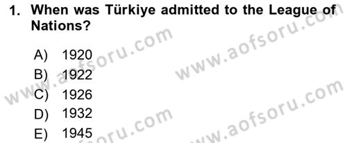 International Organization And Global Governance Dersi 2023 - 2024 Yılı Yaz Okulu Sınav Soruları 1. Soru