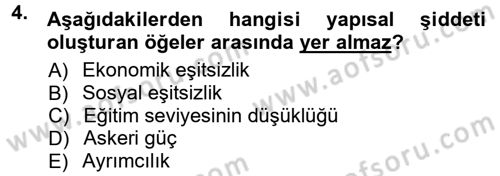 Strateji ve Güvenlik Dersi 2012 - 2013 Yılı (Vize) Ara Sınav Soruları 4. Soru