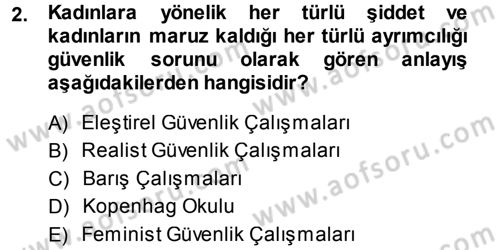 Strateji ve Güvenlik Dersi 2014 - 2015 Yılı (Final) Dönem Sonu Sınav Soruları 2. Soru