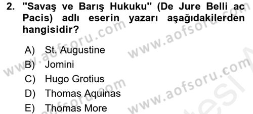 Strateji ve Güvenlik Dersi 2015 - 2016 Yılı Tek Ders Sınav Soruları 2. Soru