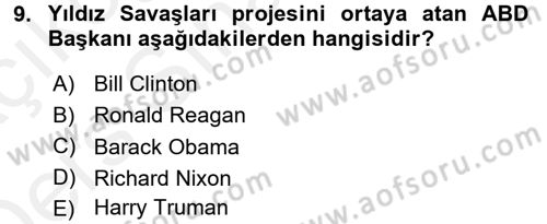 Strateji ve Güvenlik Dersi 2017 - 2018 Yılı 3 Ders Sınav Soruları 9. Soru