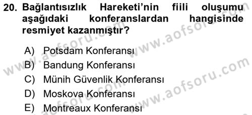 Strateji ve Güvenlik Dersi 2018 - 2019 Yılı 3 Ders Sınav Soruları 20. Soru