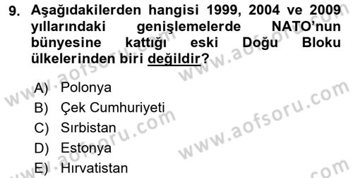 Strateji ve Güvenlik Dersi 2018 - 2019 Yılı 3 Ders Sınav Soruları 9. Soru