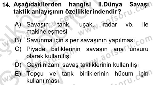 Strateji ve Güvenlik Dersi Ara Sınavı Deneme Sınav Soruları 14. Soru