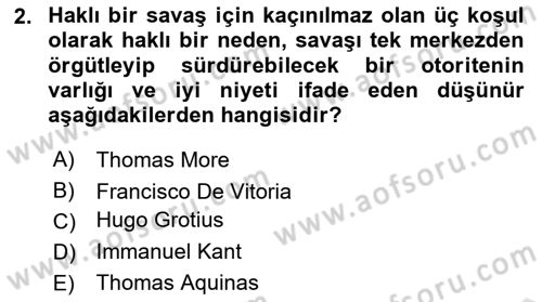 Strateji ve Güvenlik Dersi 2019 - 2020 Yılı (Final) Dönem Sonu Sınav Soruları 2. Soru