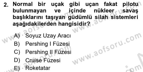 Strateji ve Güvenlik Dersi 2020 - 2021 Yılı Yaz Okulu Sınav Soruları 2. Soru