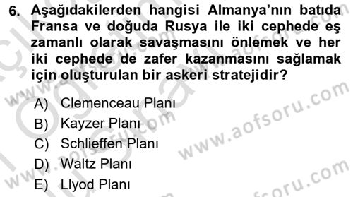 Strateji ve Güvenlik Dersi 2020 - 2021 Yılı Yaz Okulu Sınav Soruları 6. Soru