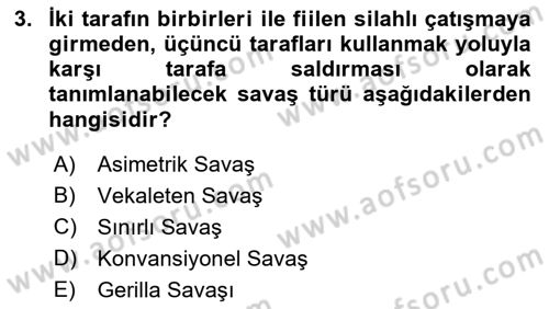 Strateji ve Güvenlik Dersi 2022 - 2023 Yılı (Final) Dönem Sonu Sınavı 3. Soru