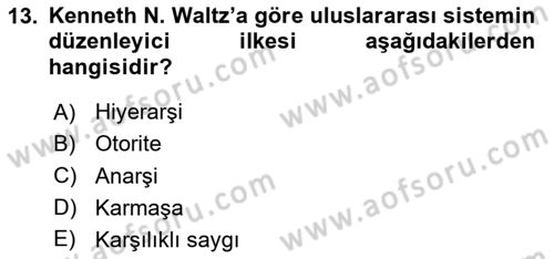 Strateji ve Güvenlik Dersi 2023 - 2024 Yılı Yaz Okulu Sınav Soruları 13. Soru