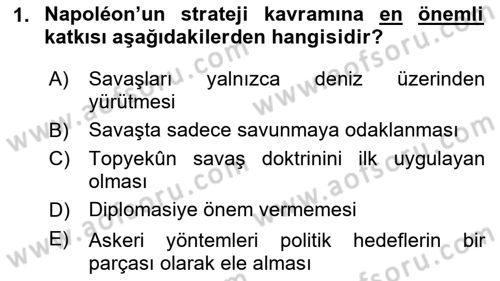 Strateji ve Güvenlik Dersi 2025 - 2026 Yılı (Vize) Ara Sınav Soruları 1. Soru