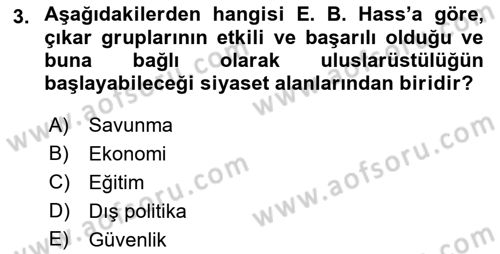 Uluslararası Örgütler Dersi 2021 - 2022 Yılı (Vize) Ara Sınav Soruları 3. Soru