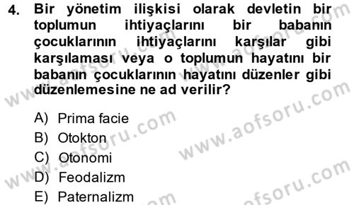 İnsan Hakları ve Demokratikleşme Süreci Dersi 2014 - 2015 Yılı (Final) Dönem Sonu Sınav Soruları 4. Soru