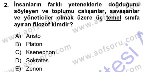 İnsan Hakları ve Demokratikleşme Süreci Dersi 2015 - 2016 Yılı (Vize) Ara Sınav Soruları 2. Soru