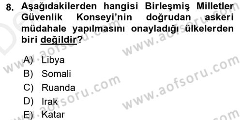 İnsan Hakları ve Demokratikleşme Süreci Dersi 2017 - 2018 Yılı 3 Ders Sınav Soruları 8. Soru