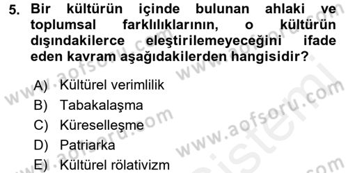 İnsan Hakları ve Demokratikleşme Süreci Dersi Ara Sınavı Deneme Sınav Soruları 5. Soru