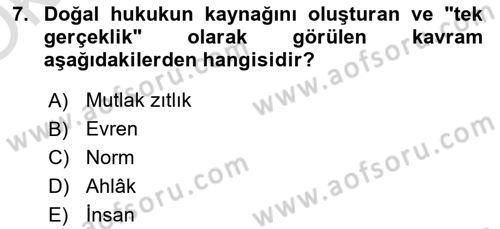 İnsan Hakları ve Demokratikleşme Süreci Dersi 2020 - 2021 Yılı Yaz Okulu Sınav Soruları 7. Soru