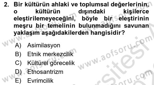 İnsan Hakları ve Demokratikleşme Süreci Dersi 2021 - 2022 Yılı (Vize) Ara Sınav Soruları 2. Soru