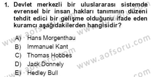 İnsan Hakları ve Demokratikleşme Süreci Dersi 2021 - 2022 Yılı Yaz Okulu Sınav Soruları 1. Soru