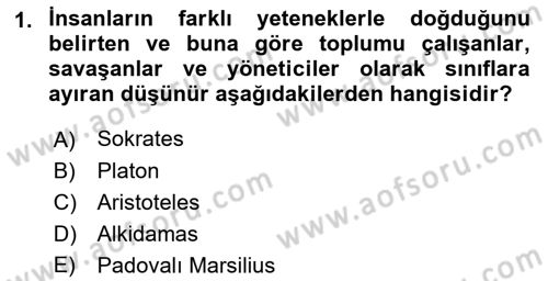 İnsan Hakları ve Demokratikleşme Süreci Dersi Ara Sınavı Deneme Sınav Soruları 1. Soru