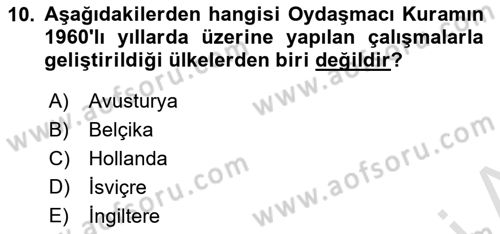 İnsan Hakları ve Demokratikleşme Süreci Dersi 2022 - 2023 Yılı (Final) Dönem Sonu Sınav Soruları 10. Soru