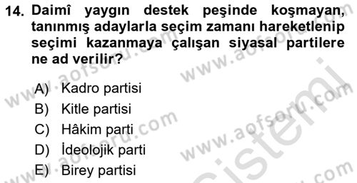 İnsan Hakları ve Demokratikleşme Süreci Dersi 2022 - 2023 Yılı Yaz Okulu Sınav Soruları 14. Soru