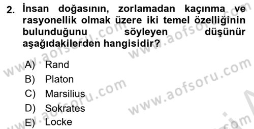 İnsan Hakları ve Demokratikleşme Süreci Dersi 2023 - 2024 Yılı (Vize) Ara Sınav Soruları 2. Soru