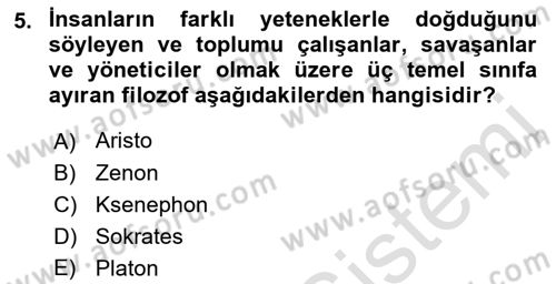 İnsan Hakları ve Demokratikleşme Süreci Dersi 2023 - 2024 Yılı (Vize) Ara Sınav Soruları 5. Soru