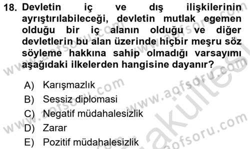 İnsan Hakları ve Demokratikleşme Süreci Dersi 2025 - 2026 Yılı (Vize) Ara Sınav Soruları 18. Soru