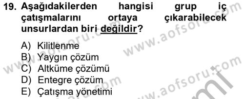 Diş Politika Analizi Dersi 2012 - 2013 Yılı (Vize) Ara Sınav Soruları 19. Soru