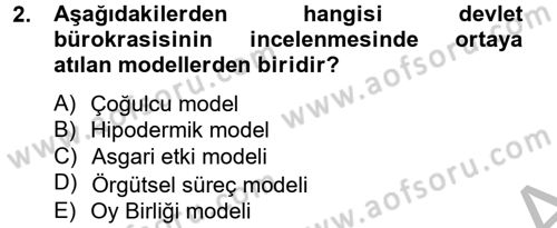 Diş Politika Analizi Dersi 2012 - 2013 Yılı (Vize) Ara Sınav Soruları 2. Soru