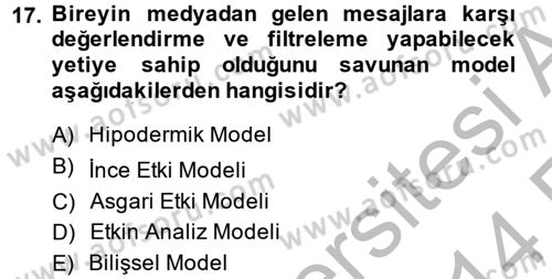 Diş Politika Analizi Dersi 2013 - 2014 Yılı (Vize) Ara Sınav Soruları 17. Soru