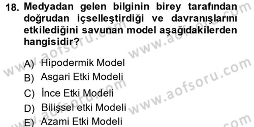 Diş Politika Analizi Dersi 2013 - 2014 Yılı (Vize) Ara Sınav Soruları 18. Soru