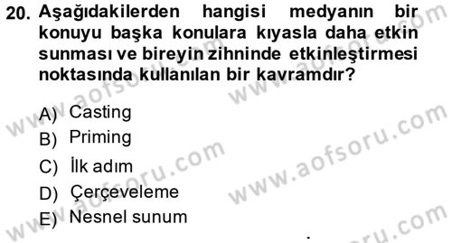 Diş Politika Analizi Dersi 2013 - 2014 Yılı (Vize) Ara Sınav Soruları 20. Soru