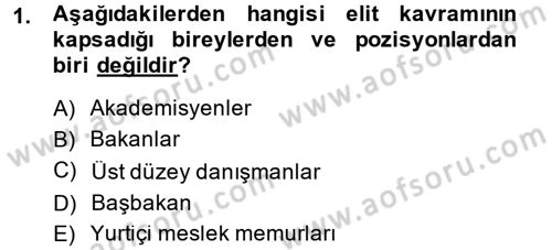 Diş Politika Analizi Dersi 2014 - 2015 Yılı (Vize) Ara Sınavı 1. Soru